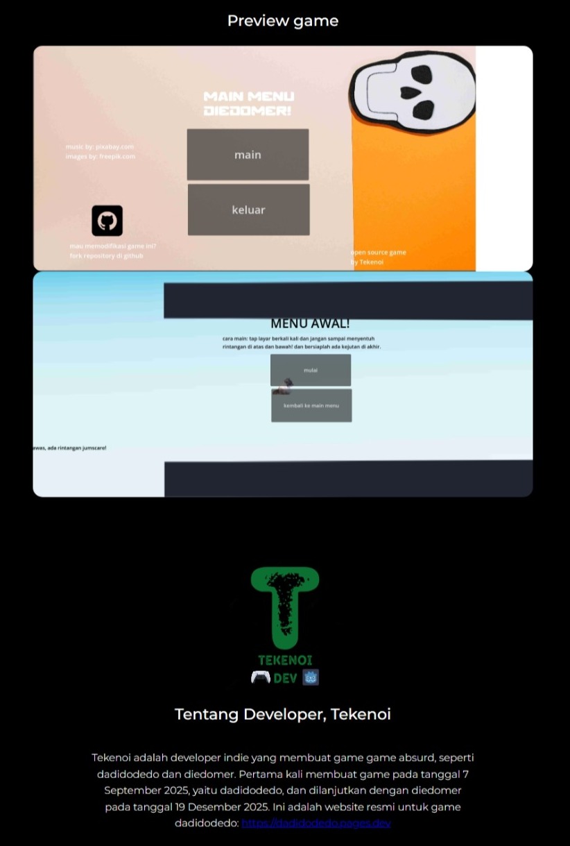 bagian tengah website diedomer
